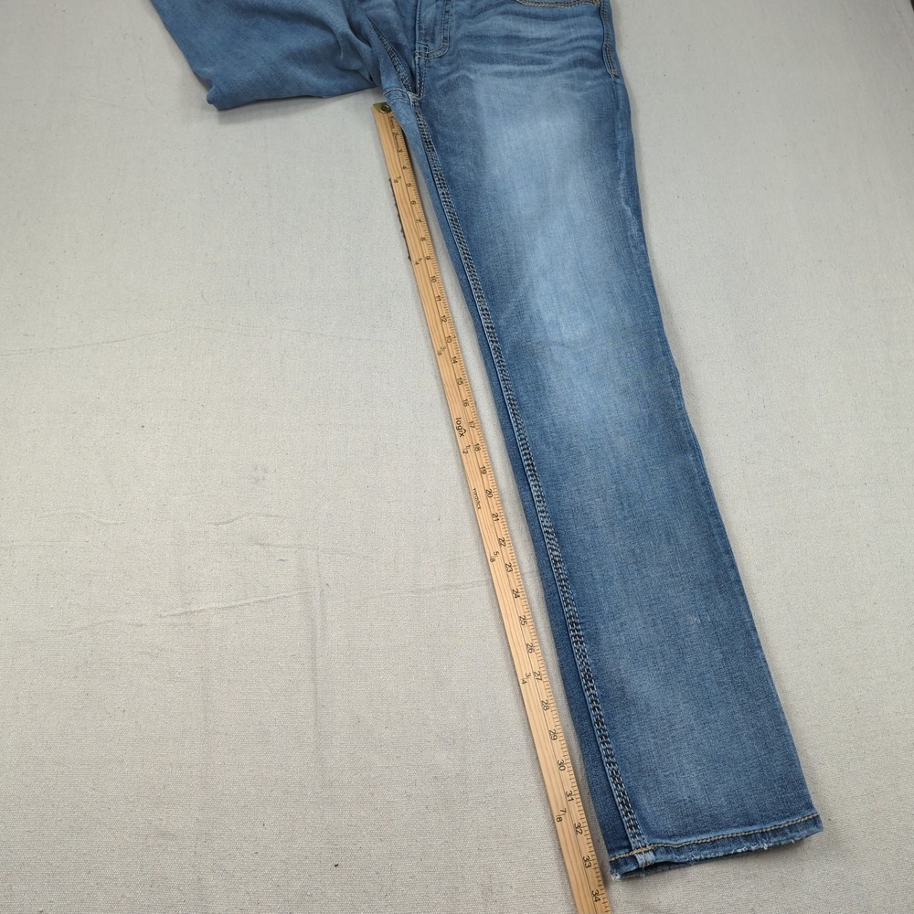 Bke Jeans Mens 34x34 Blue Jake Straight Faded Stretch Casual Preppy - Picture 4 of 15